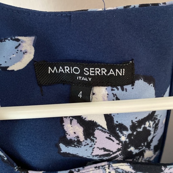 MARIO SERRANI Wrinkle Free Dress Sleeveless Blur Color ITALY - Picture 2 of 7